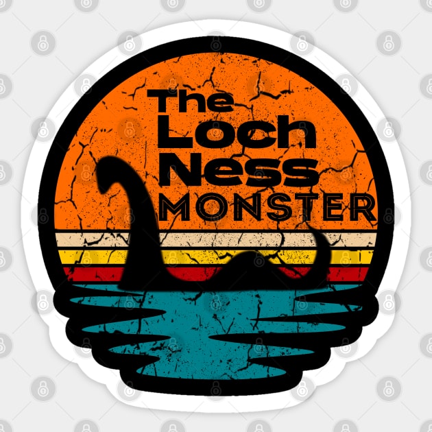 Loch Ness Monster Of The Swamp! Distressed Retro Look Sticker by Funkrafstik